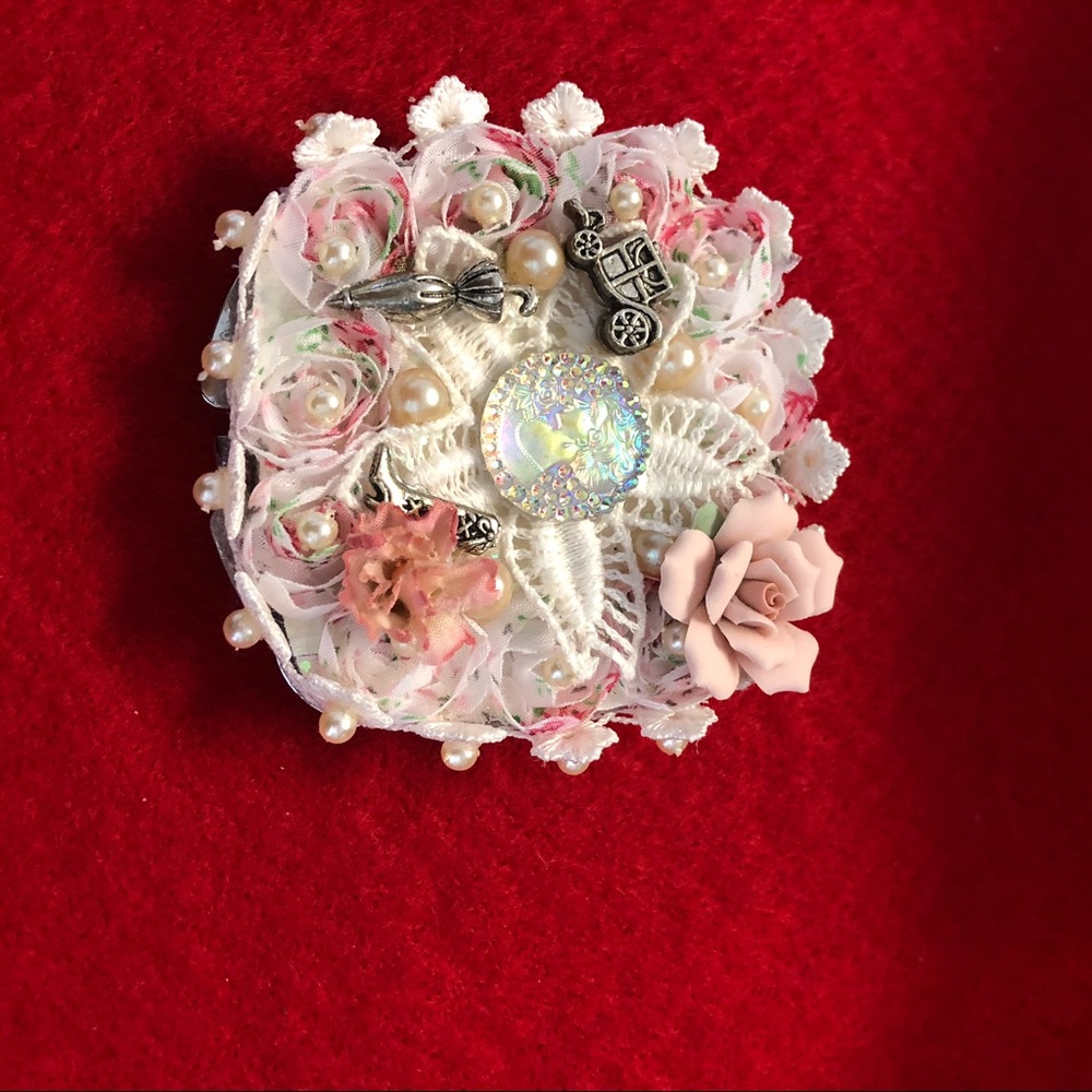 Ladies compact mirror altered.